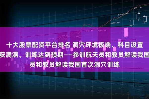 十大股票配资平台排名 洞穴环境极端、科目设置丰富、全员收获满满、训练达到预期——参训航天员和教员解读我国首次洞穴训练